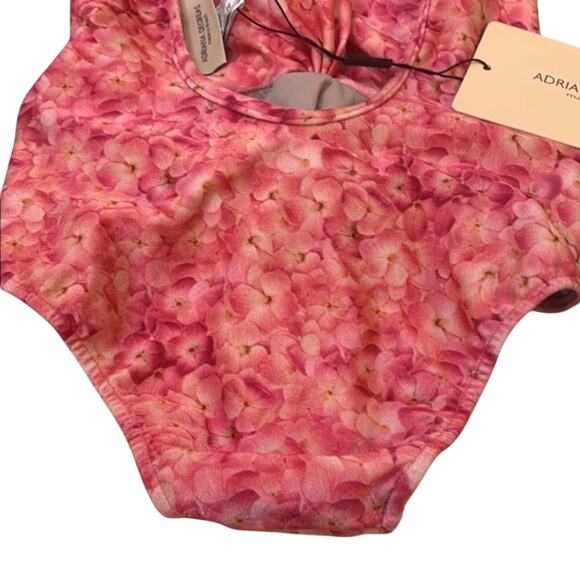 Adriana DEGREAS Floral One-piece Halter Swimsuit In Hydrangea Small - Picture 8 of 12